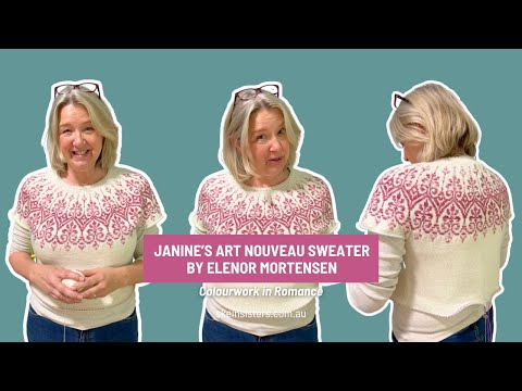 Janine’s Art Nouveau Sweater by Elenor Mortensen | Colourwork in Romance