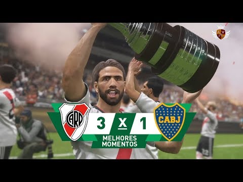 RIVER PLATE 3 x 1 BOCA JUNIORS NO PES 2019 - FINAL DA LIBERTADORES | NARRAÇÃO DE NIVALDO PRIETO