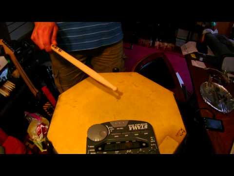 fast 5/8 singles fill in and check pattern with metronome, 120. 160. 192 bpm