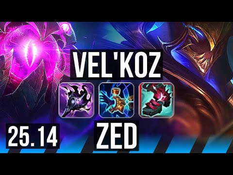 VEL'KOZ vs ZED (MID) | EUW Master | 25.14