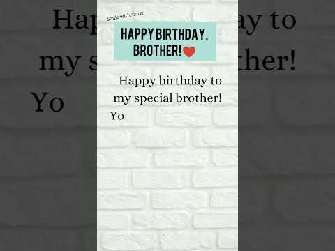 Heart touching birthday wishes for brother #shorts #happybirthday