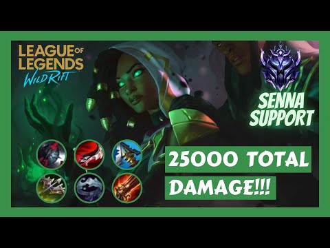 25k TOTAL DAMAGE?? ( Senna support Highlights ) [League of legends wild rift]