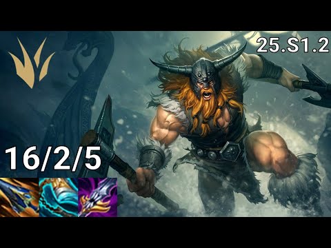 Olaf Jungle vs Morgana - EUW challenger | Patch 25.S1.2