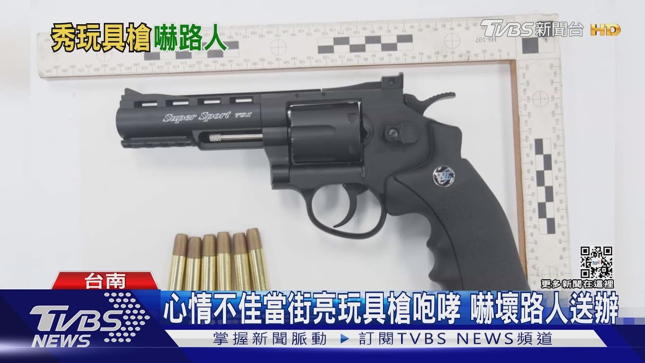 只因心情不好！男子當街亮玩具槍咆哮　嚇壞路人送辦