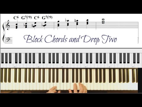 Block chords and Drop 2 - the Basics 🎹 Jazz Piano College Tutorial ❤