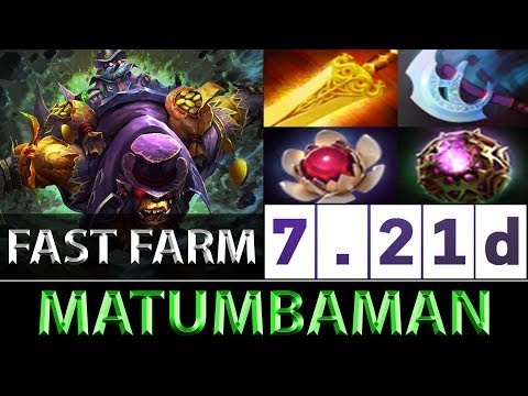 MATUMBAMAN [Alchemist] Fast Farm 1100 GPM ► Dota 2 7.21d