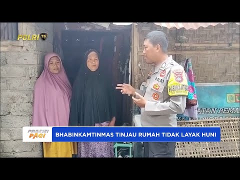 BHABINKAMTIBMAS BRIPKA AGUS SALIM CEK PROSES PEMBANGUNAN RUMAH TIDAK LAYAK HUNI RINI MULYANI