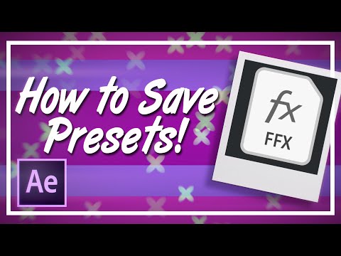 How To Save Transition and Effect Presets || After Effects [Tutorial]