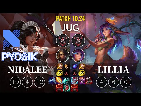 DRX Pyosik Nidalee vs Lillia Jungle - KR Patch 10.24