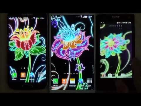 Neon Flowers Live Wallpaper Video