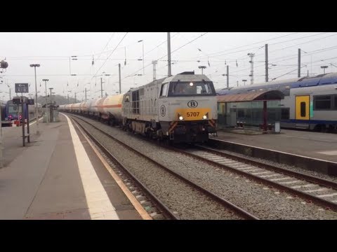 Fast Freight Train passing through Gare De Lens, France