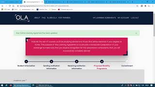 OLA Online Learning Agreement (Turkish) -Açıklamayı okuyun