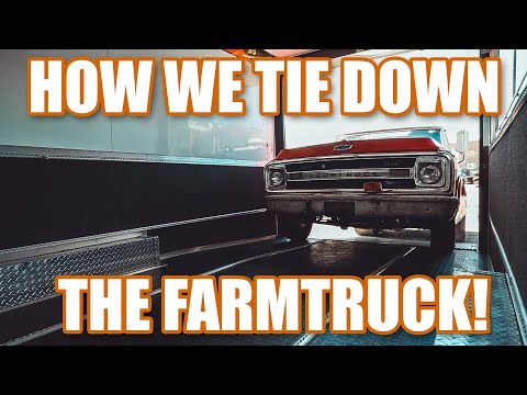 Finally got a new trailer! - Installing Mac's Tie-Downs tracks and strapping down the Farmtruck!