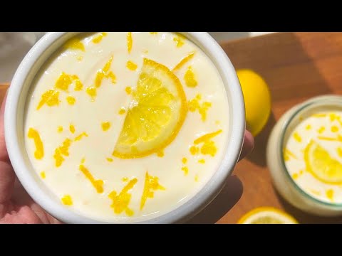 Dessert Citron Sans Cuisson🍋 Sans Farine : 5 ingrédients / Frais et Léger !