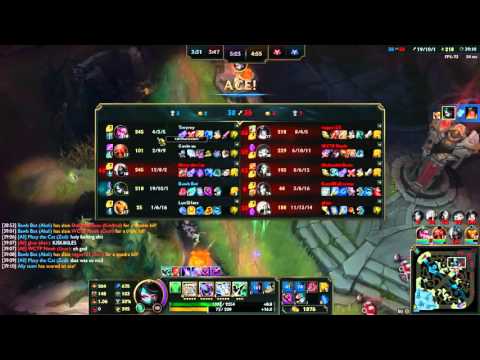 akali 1v5 penta kill