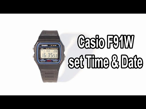 Casio F91W - Set Time and Date