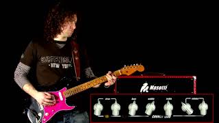 Video thumbnail for Demo of a custom Masotti X100M Modern 100w amp in Italian by Tommy Dell'Olio