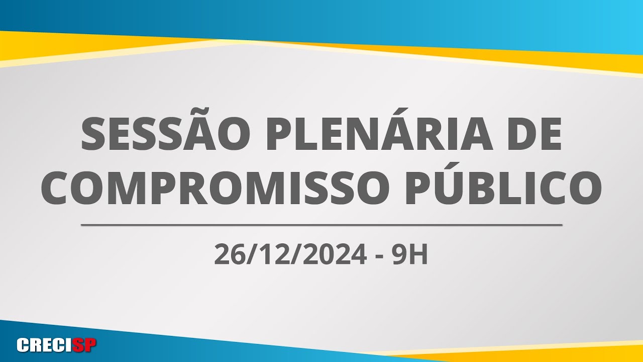 26/12/2024 - 09h00 - Plenária de Compromisso