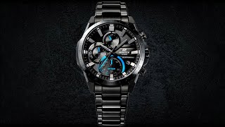 Edifice Casio Solar Chronograph All Black Men's Watch