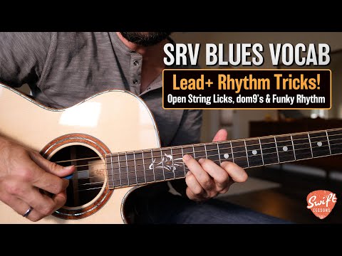 SRV Lead + Rhythm Vocabulary - Blues Acoustic Guitar Tutorial