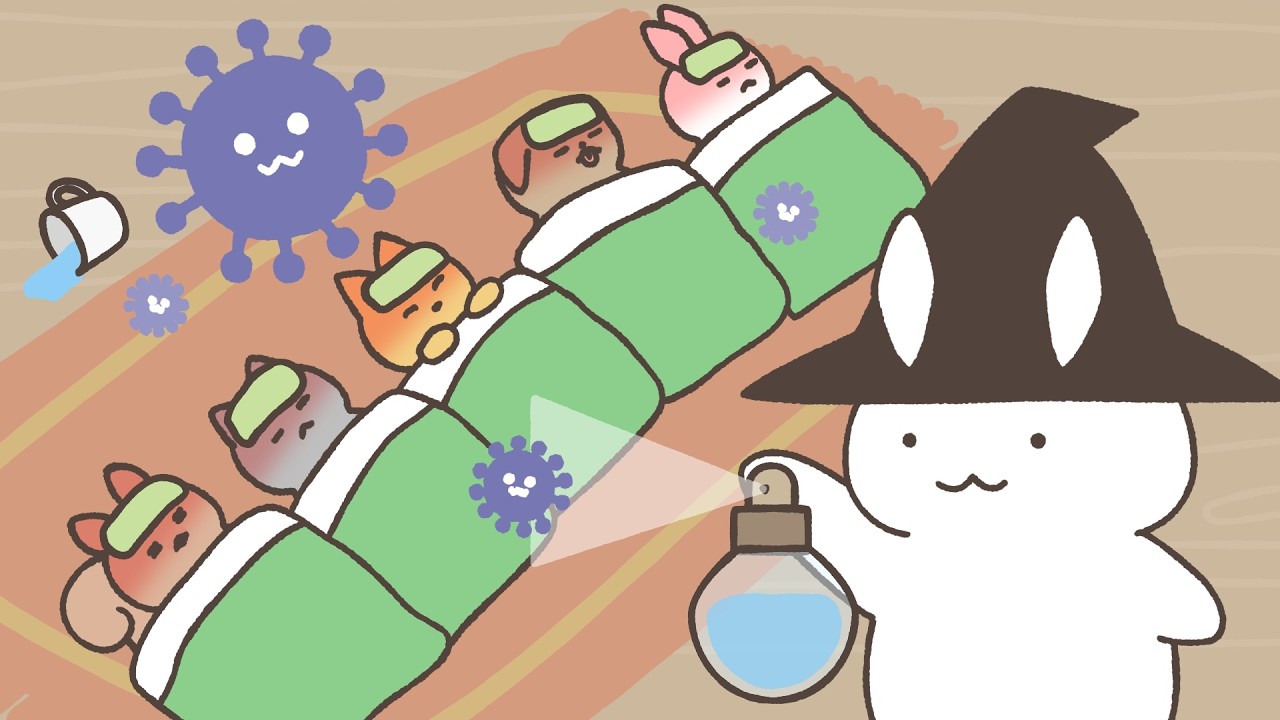 ASMR Animation | Bunny Cares for 5 Sick Friends