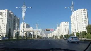 preview picture of video '独裁国家トルクメニスタンの首都アシガバードの街並み'