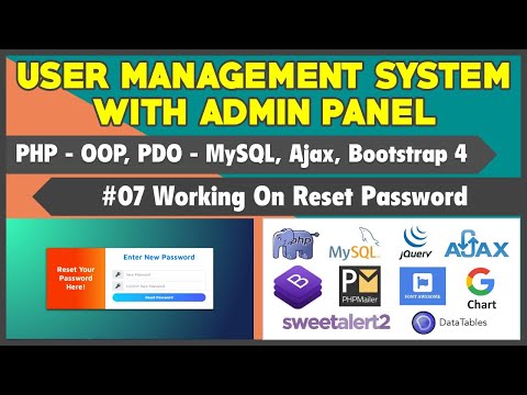 07 User Management System With Admin Panel | Working On Password Reset
