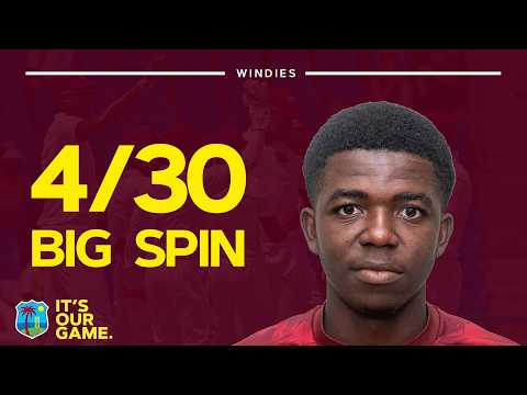 The Next Kuldeep Yadav? Left Arm Spinner Vitel Lawes Brilliant Spell | West Indies v England U19