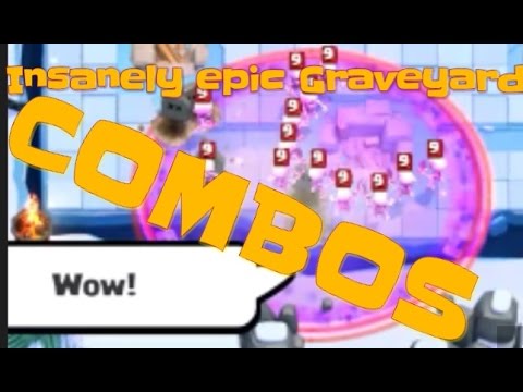 INSANELY EPIC GRAVEYARD COMBO. BEST CLASHROYALE COMBO. GRAVEYARD MIRROR RAGE. SKELETON ARMY RISE NOW