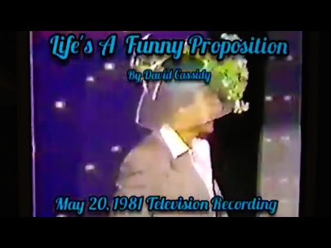 David Cassidy  - Life's A Funny Proposition (1981 Television Recording)