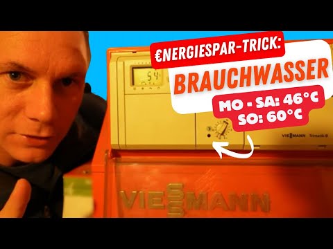 Gasheizung Energie sparen - Brauchwasser weniger heiß + Legionellen Schaltung - Viessmann Trimatik B