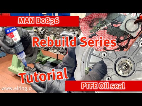 Elring - CV | LKW - MAN D0836 | PTFE Radial oil shaft seal installation / Wellendichtring