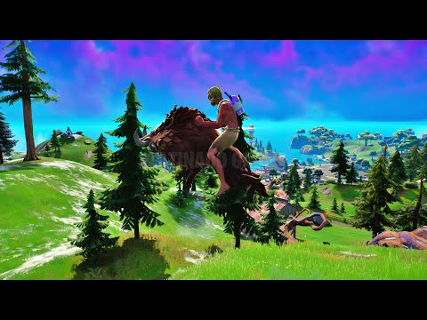 FAÇA UM GIRO DE 360 ENQUANTO DESMONTA DE UM LOBO OU JAVALI - FORTNITE