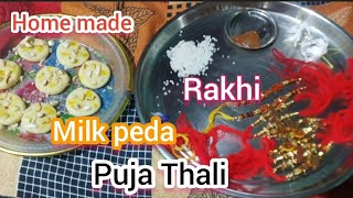 Rakshabandhan at home/sister tying rakhi in brother hand/rakhi celebration in India