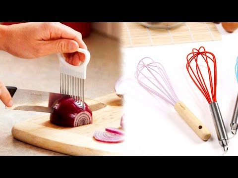 Товары для кухни из Китая (Aliexpress). Силиконовый венчик и держатель для нарезки лука