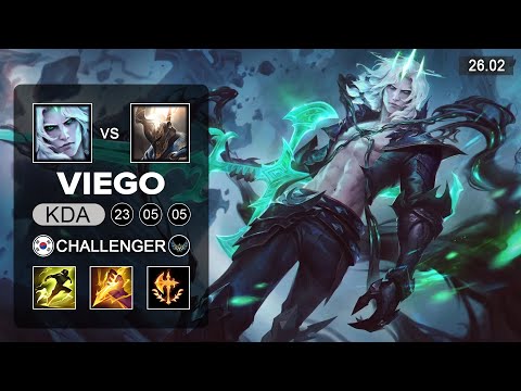 Viego vs Pantheon Jungle - KR Challenger - Patch 16.02 Season 16