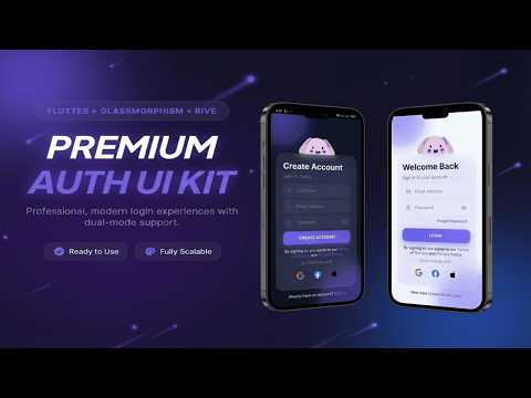 Flutter Authentication UI Kit | Login Signup UI | Rive Animation | Glassmorphism Design