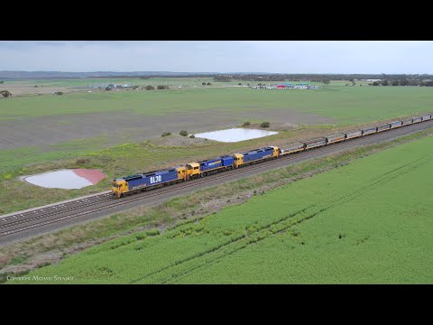 7736V Pacific National Grain Train At Gheringhap Loop (20/10/2023) - PoathTV Australian Railways