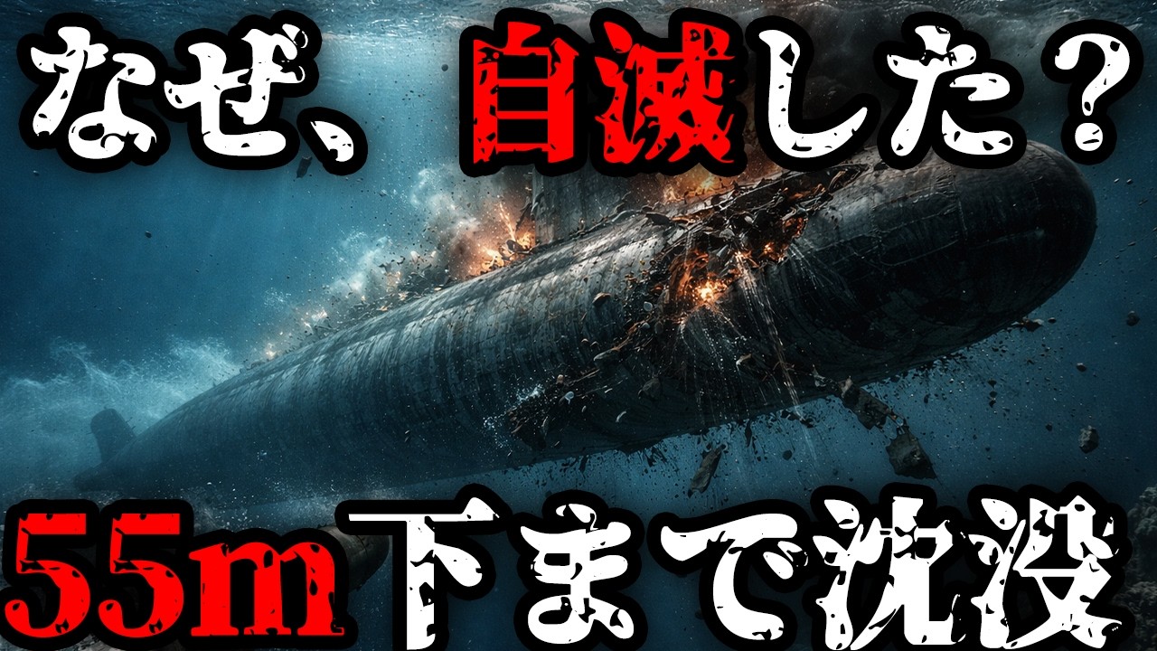 【55m下まで沈没】自分の魚雷で自爆した最強潜水艦…生存者8人が味わった地獄の脱出と捕虜生活【ゆっくり解説】