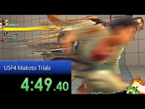 USF4 Makoto Trials Speedrun - 4:49 (Former World Record)