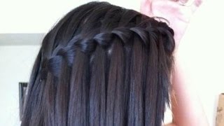EASY Waterfall Braid Hair Tutorial : for STRAIGHT&amp; CURLY HAIR