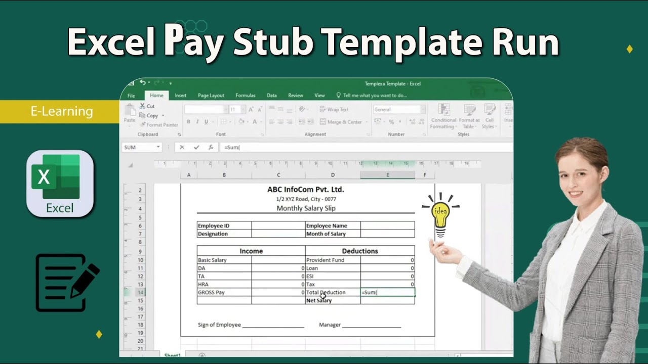 Create Professional Pay Stubs in Seconds!🚀 (Excel Tutorial + Free Template) 💰