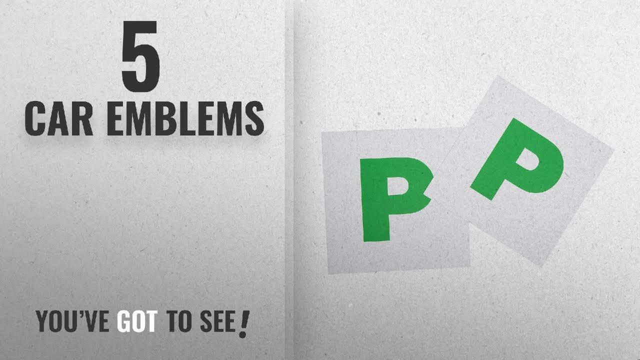 Top 10 Car Emblems [2018]: Fully Magnetic Green P Plates 2 Pack, Extra Strong Stick On for New