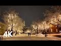 Winter Night Walk In Trondheim Norway Relaxing 4K Ambient Walk
