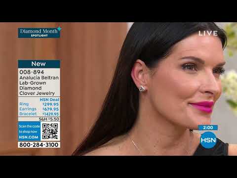 Analucia Beltran Love 1/3ctw LabGrown Diamond Clover Ear...