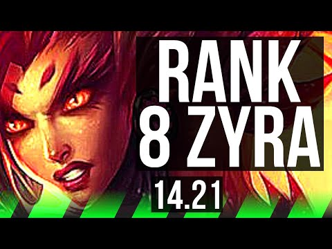 ZYRA vs SKARNER (JGL) | Rank 8 Zyra, 6/2/8 | KR Challenger | 14.21
