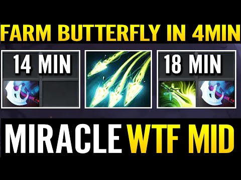 🔥 BUTTERFLY FARM IN 4 MIN Early Game! MIRACLE Medusa Mid WTF Next Level Fast Farming 7.29 Dota 2 Pro