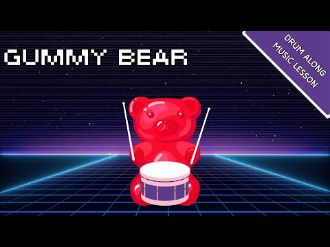 PERCUSSION PLAY ALONG | GUMMY BEAR | DRUMMING MUSIC LESSON FOR BUCKET DRUMS