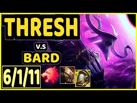 MAPSSI (THRESH) vs BARD - 6/1/11 KDA BOTTOM SUPPORT GAMEPLAY - KR Ranked MASTER