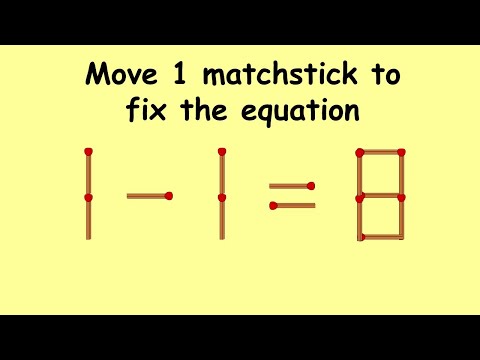 1-1=8 fix the equation | MatchStick Puzzle #98 | Move 1 Matchstick | Puzzles with answer